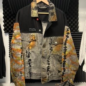Heron Preston tie dye denim jacket